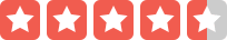 4.5 out of 5 stars based on yelp reviews